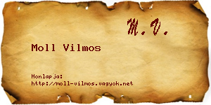 Moll Vilmos névjegykártya